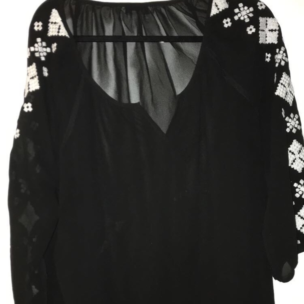 Old Navy Sheer Black Top size XL